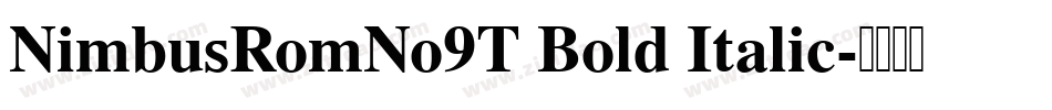 NimbusRomNo9T Bold Italic字体转换